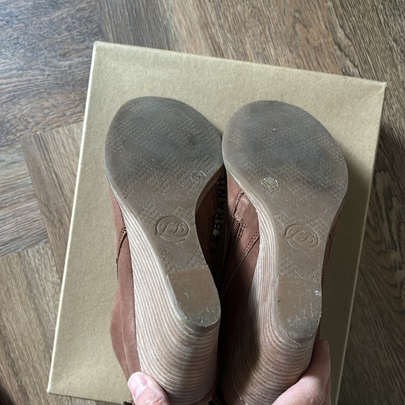 Lucky Brand Yamina Leather Wedge Booties Size 9 - Picture 5 of 6